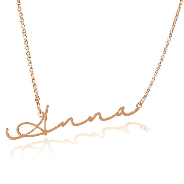 Paris Custom Name Necklace Rose Gold