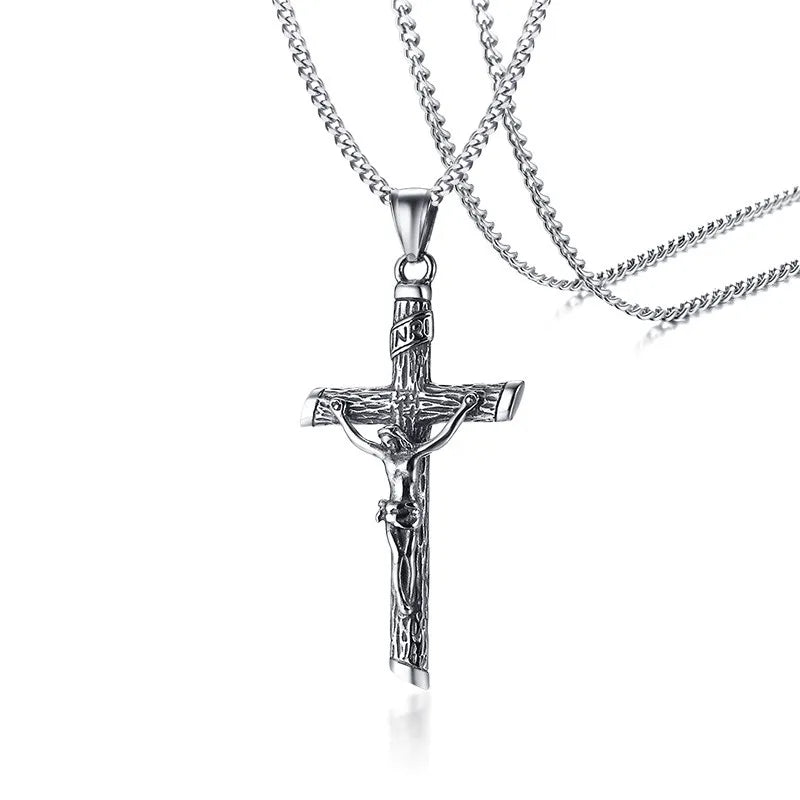 Crucifix Pendant Cross Necklace Silver