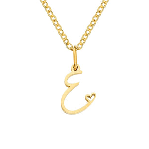 Paris Initial Necklace with Heart Accent