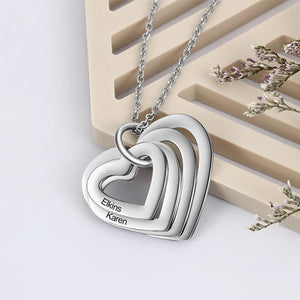Personalized Heart Pendant Name Necklace Gold