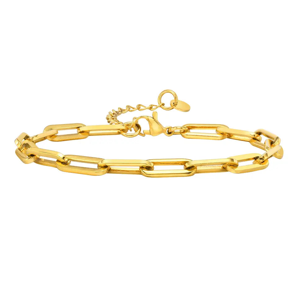 Gold Paperclip Bracelet