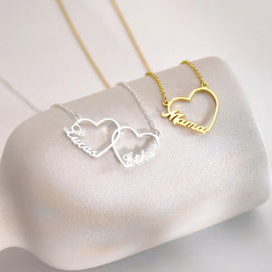 Triple Heart Custom Name Necklace
