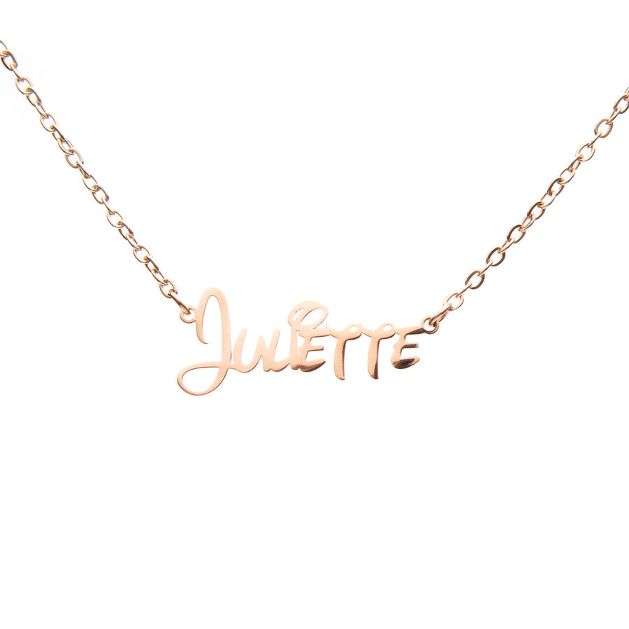Disney Custom Name Necklace Rose Gold