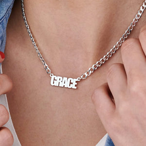 Bold Personalized Name Necklace Gold
