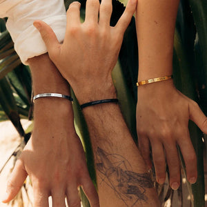 Engraved Custom Cuff Bracelet Rose Gold