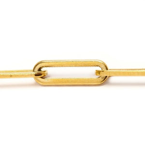 Paperclip Link Chain Necklace Silver