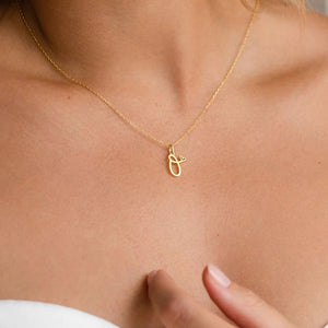 Paris Initial Necklace with Heart Accent