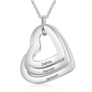 Personalized Heart Pendant Name Necklace Gold
