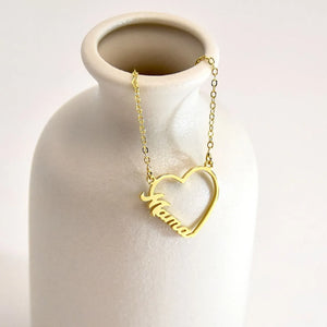Single Heart Custom Name Necklace